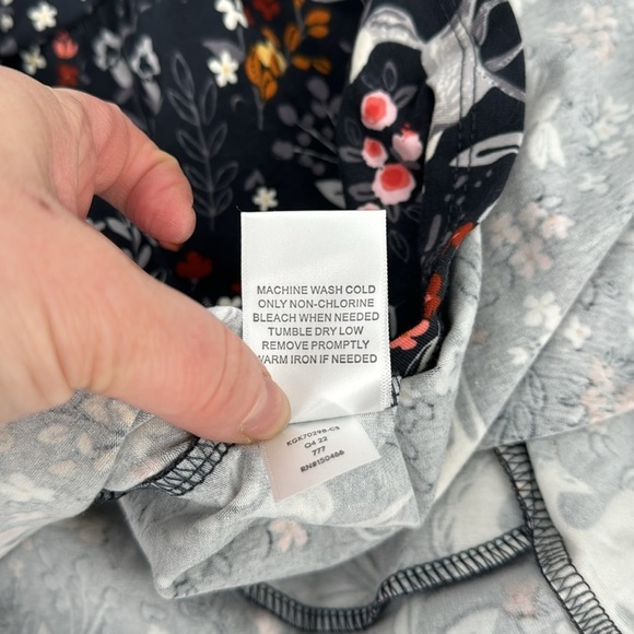 Girl Unicorn Fox Flora Black Flare Dress - Picture 8 of 8